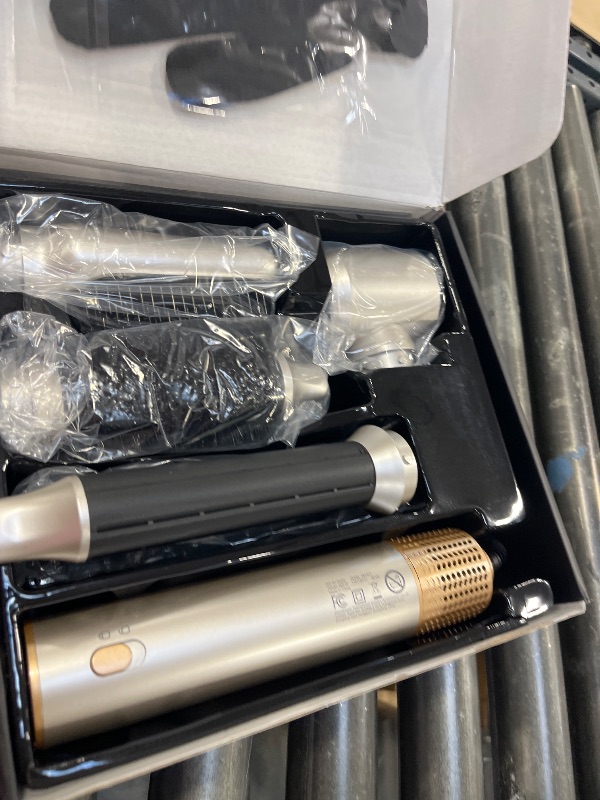 View 2 of 5-in-1 Hair Dryer Brush Set, Auto-Wrap Curling Barrels, Negative Ion Blow Dryer