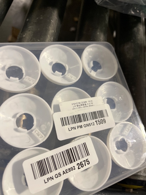 View 2 of Acxetx White Pipe Cover Escutcheon Plates (9-Pack)