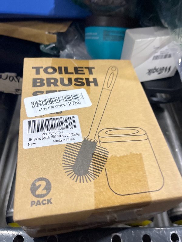 View 2 of Holaloha Toilet Brush and Holder Set, 2 Pack, White