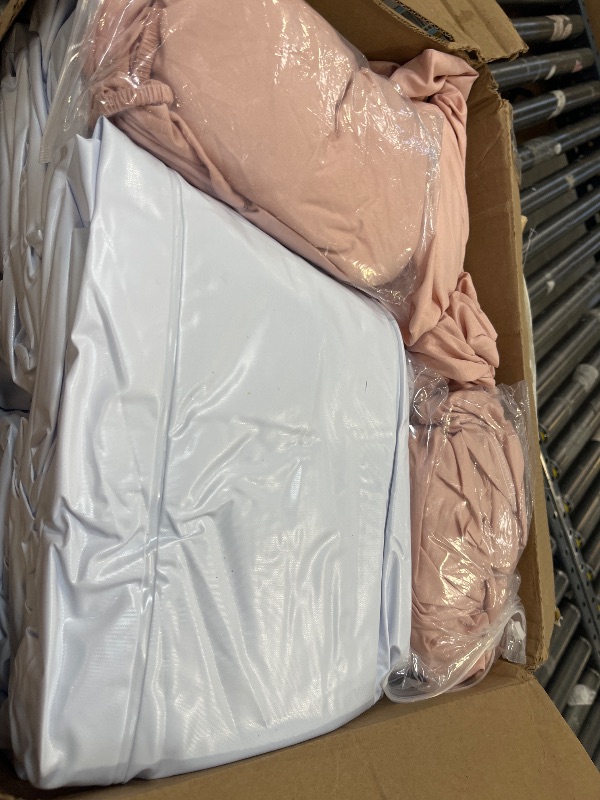 View 3 of Windyun 8-Count Kids Air Mattress Set with Fitted Sheet, Pink