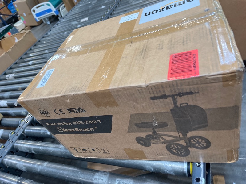 View 3 of BlessReach Foldable All Terrain Knee Scooter