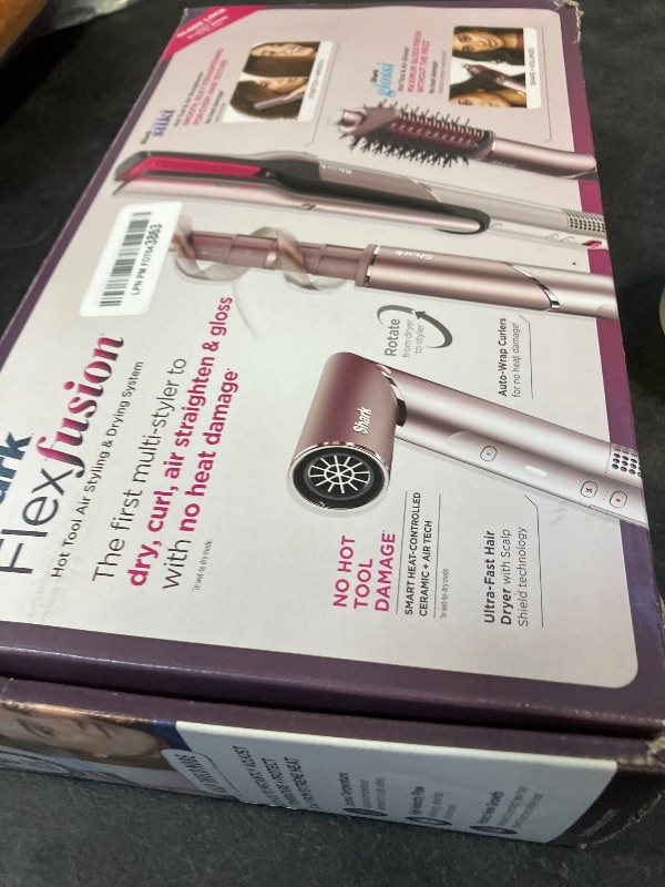 Photo 1 of Shark FlexFusion Ceramic Air Styler, Straightener+Curler, Blush, HD641S
