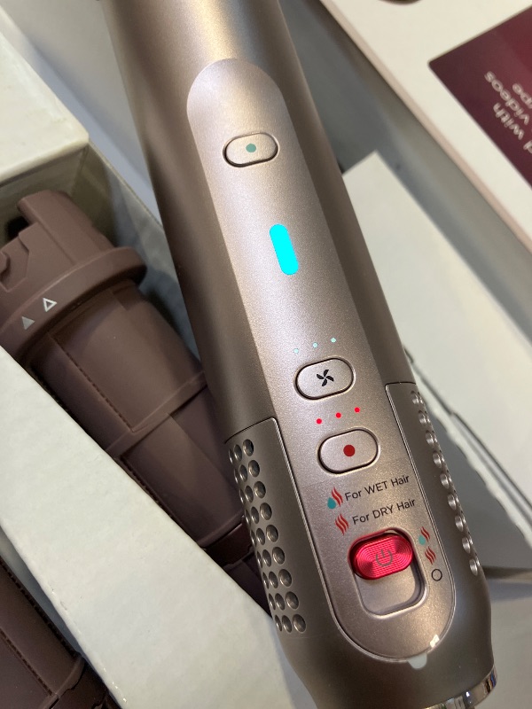 Photo 1 of Shark FlexFusion Ceramic Air Styler, Straightener+Curler, Blush, HD641S