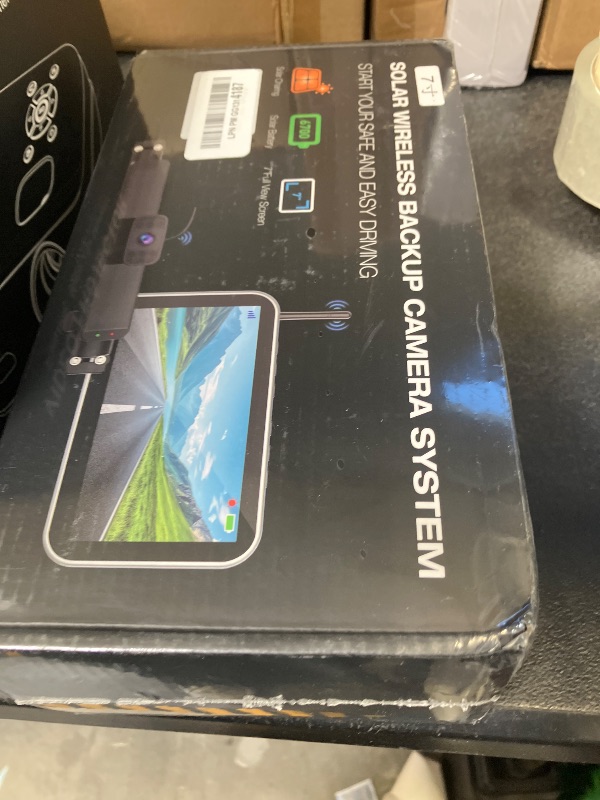 View 2 of Carpuride Wireless Backup Camera System with 7" Solar Monitor
