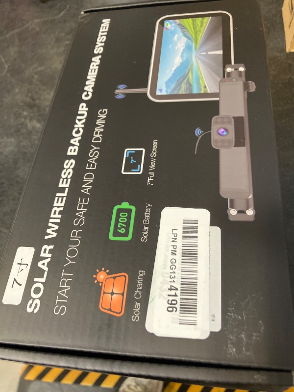 View 2 of Carpuride Wireless Backup Camera System with 7" Solar Monitor