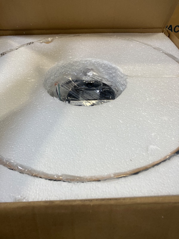 View 3 of Fefoive Black and Gold Dome Pendant Light, 20 Inch