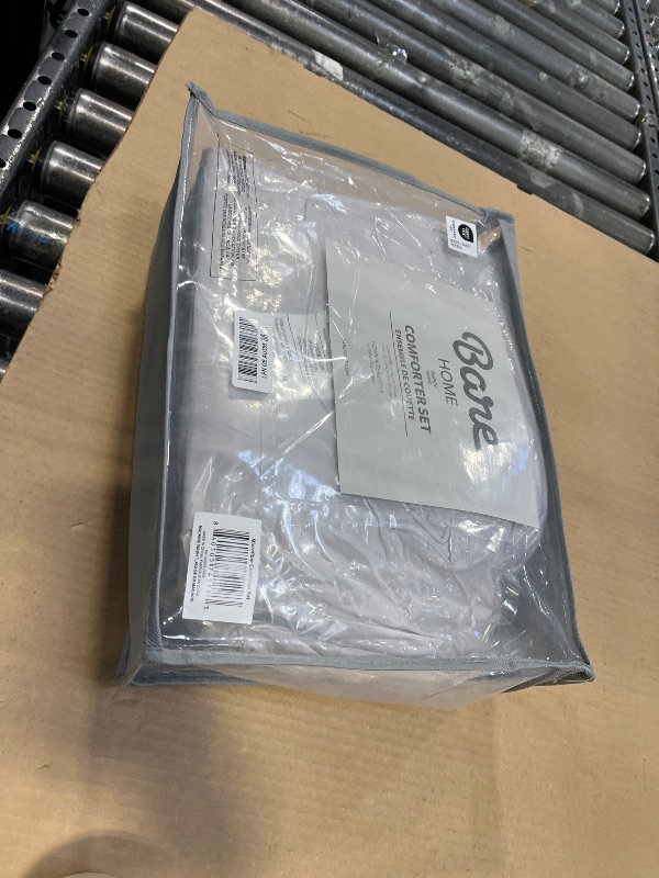 View 2 of Bare Home Queen Comforter Set - Cloud Grey