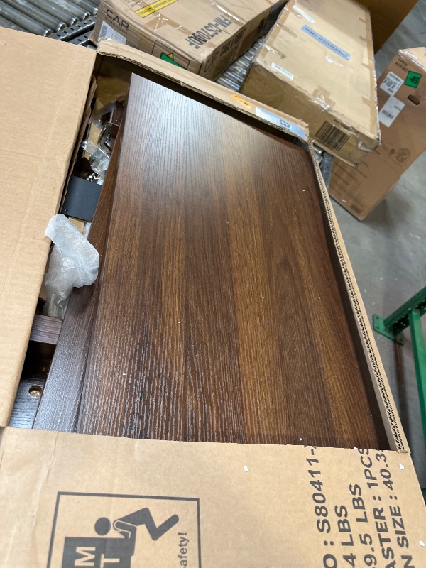 View 2 of IKALIFE Rattan TV Stand for Living Room Walnut 71"