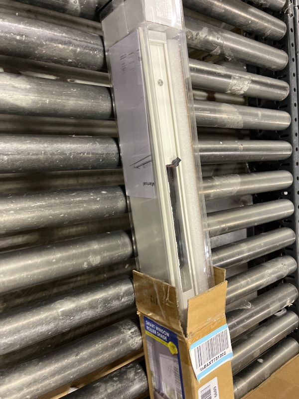 View 2 of MANSNIX Motorized Blackout Roller Shades, White, 24" x 72"