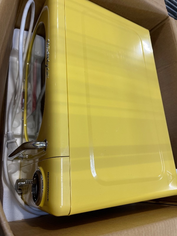 View 2 of Nostalgia Retro 0.7 Cu. Ft. Countertop Microwave Oven - Yellow