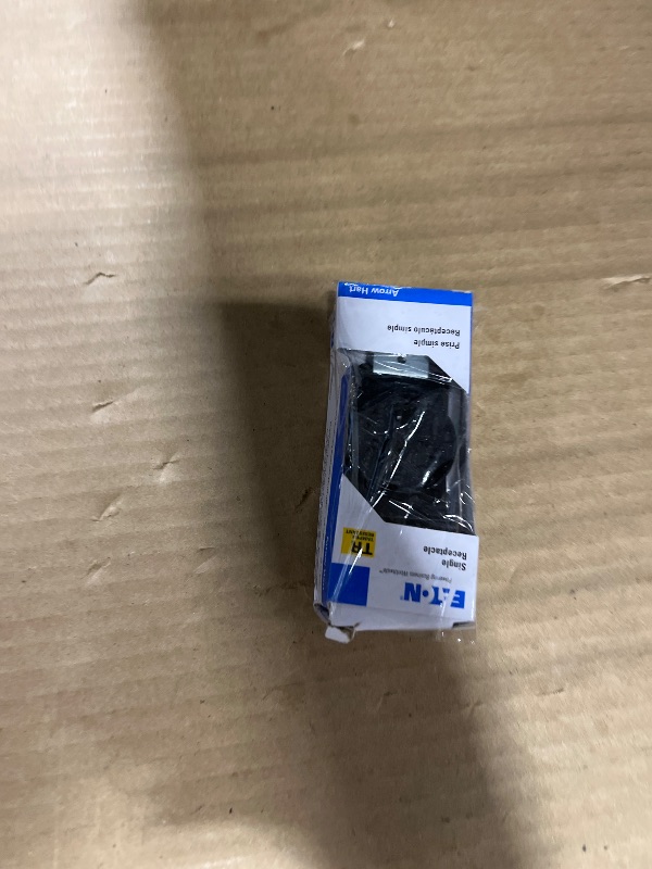 View 2 of Eaton TR1877BKBXSP Tamper-Resistant Receptacle, Black