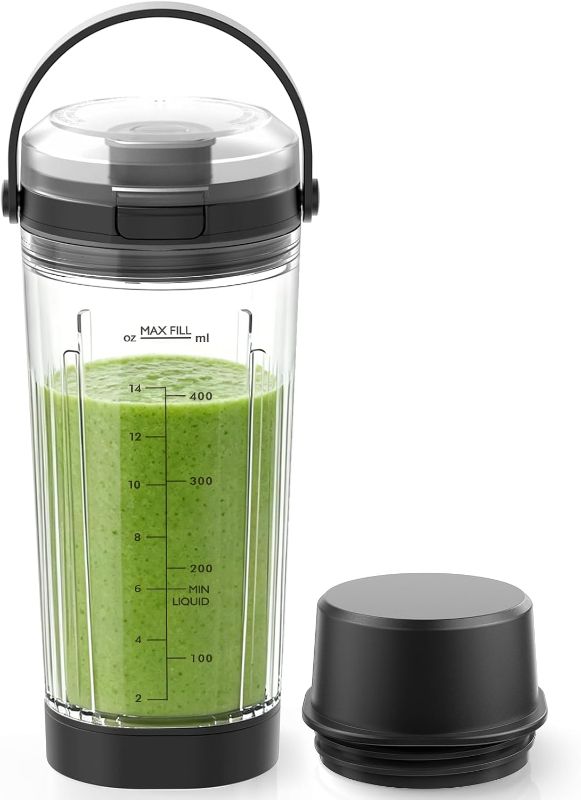 Photo 1 of 18 oz Vessel Cup Compatible with Ninja Blast Portable Blender (Black)