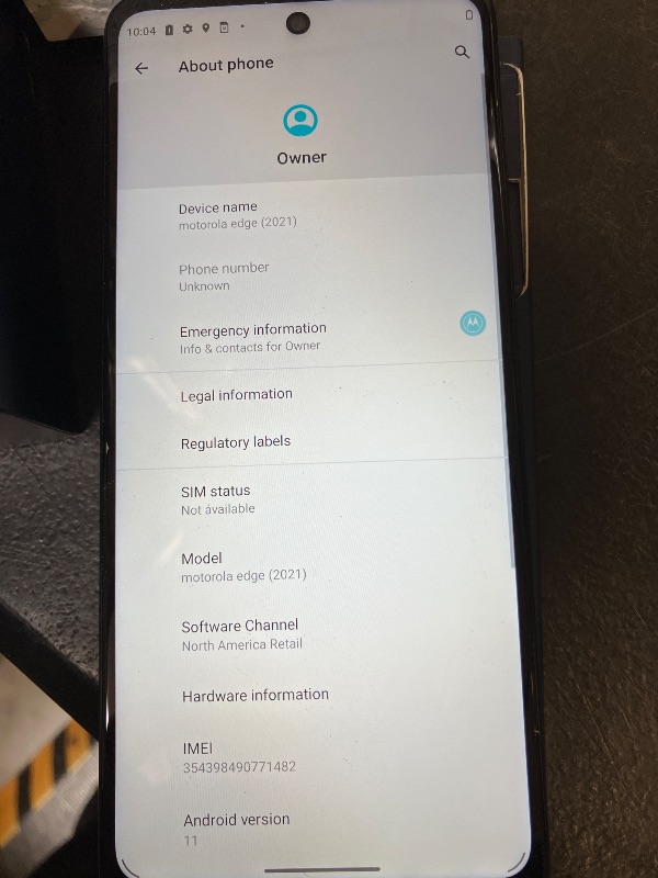 Photo 1 of Motorola Edge 2021 Unlocked 8/256GB Nebula Blue