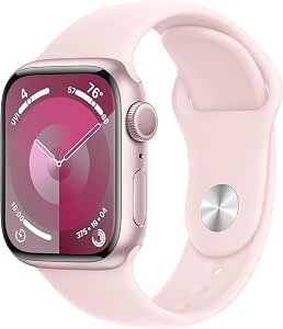 View 5 of Apple Watch Series 9 [GPS 41mm] Smartwatch with Pink Aluminum Case