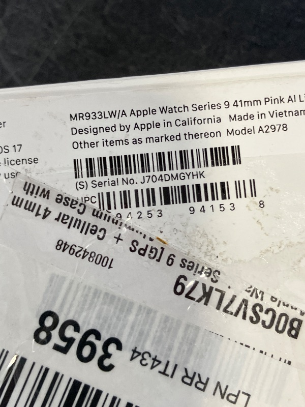 View 5 of Apple Watch Series 9 [GPS 41mm] Smartwatch with Pink Aluminum Case