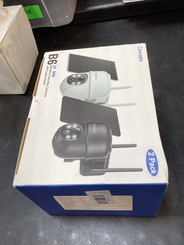 View 2 of Cinnado 2K Solar Wireless Outdoor Security Cameras - White (2-Pack)