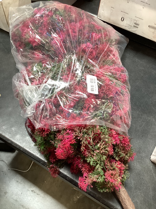 View 2 of BLOSMON Artificial Cedar Topiary Trees with Stake, Set of 2, Hot Pink, 29"
