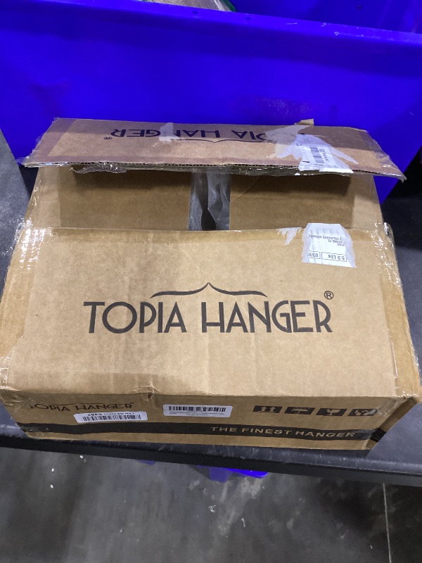 View 2 of TOPIA HANGER Wooden Suit Hangers, 24 Pack, Natural