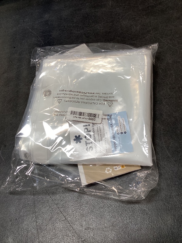 View 2 of LiBa PEVA 8G Shower Curtain Liner, 72x72 Inch, Clear