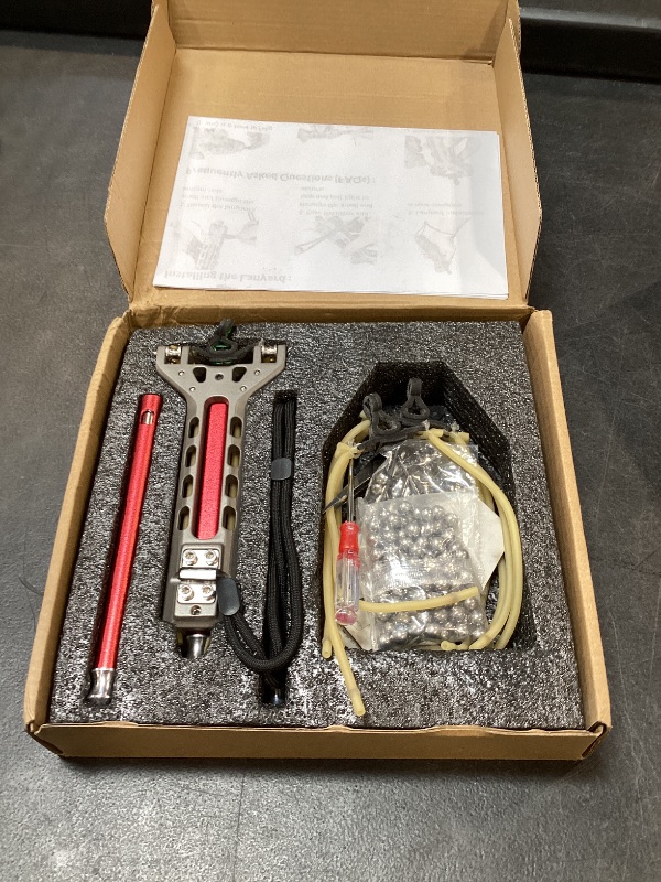 View 3 of Adult Semi-Automatic Slingshot Set with Handguard 3 Magazine and 3 Bands