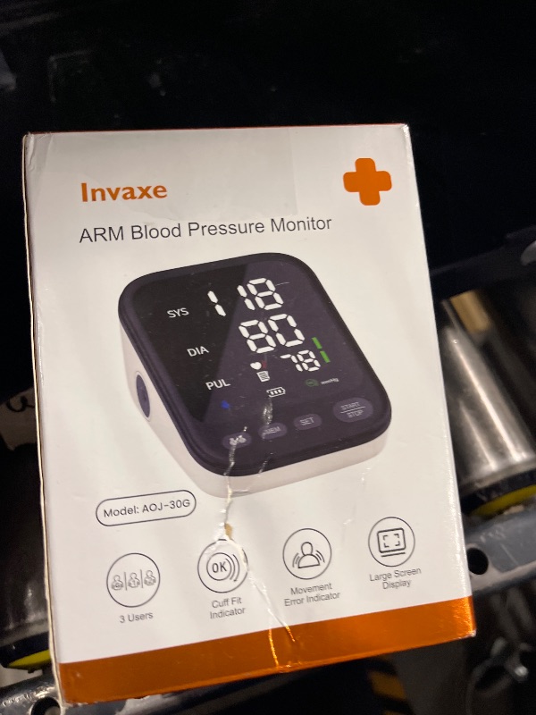 View 3 of Invaxe Automatic Upper Arm Blood Pressure Monitor