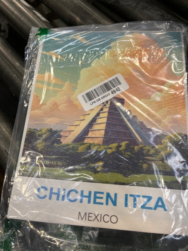 View 2 of DOLUPID Chichen Itza Mexico Travel Poster Framed