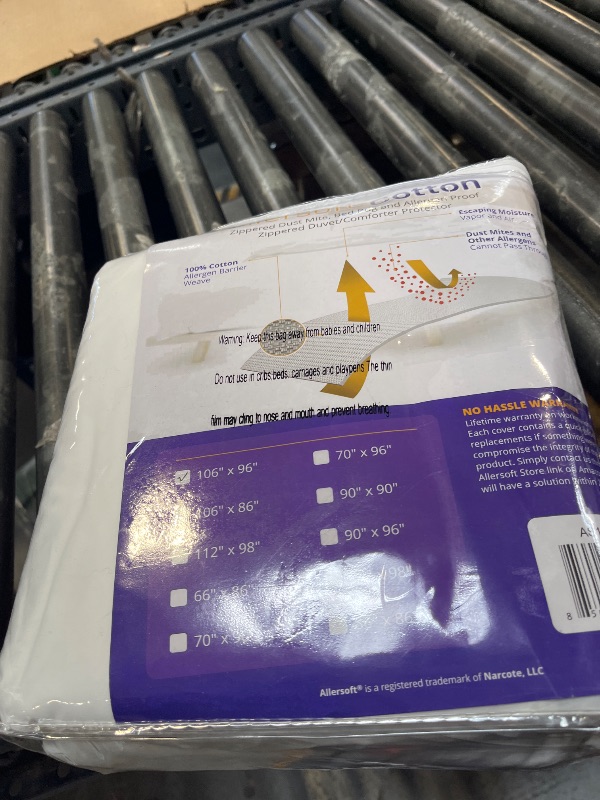 View 2 of Allersoft| All Cotton Dust, Pet Dander, Feather, Pollen & Allergy Control Duvet Protector (106x96)