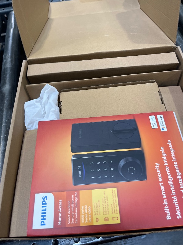View 2 of Philips Wi-Fi Smart Keypad Deadbolt Lock Set with Handles