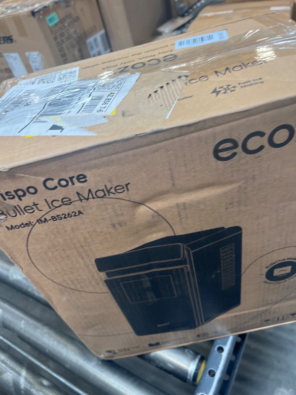 View 3 of ecozy Full-Color Panel Ice Maker, 26 lbs/Day, Classic Black