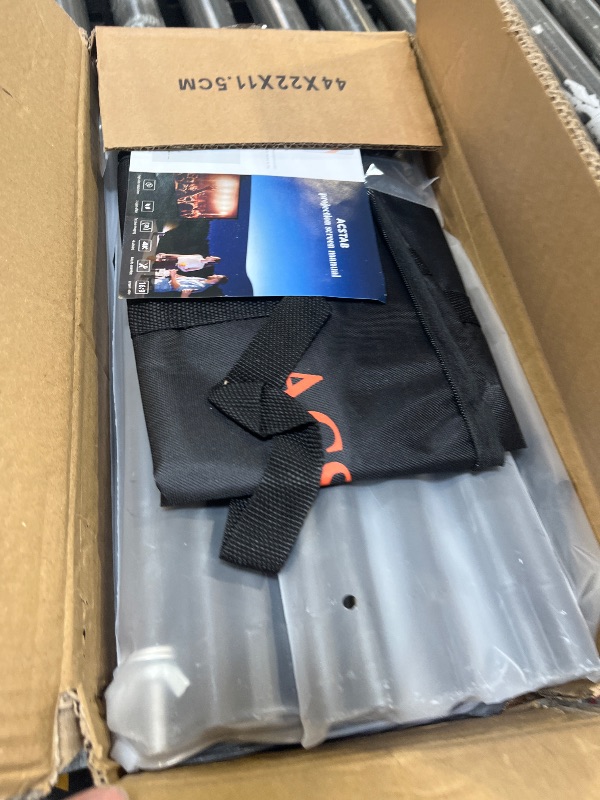 View 2 of ACSTAB Outdoor Projector Screen with Stand - 120 Inch Portable Projector Screen Outdoor Indoor Projection Screen 16:9 4K HD Movie Screens with Carry Bag Can Enjoy Home Theater Projection Screens