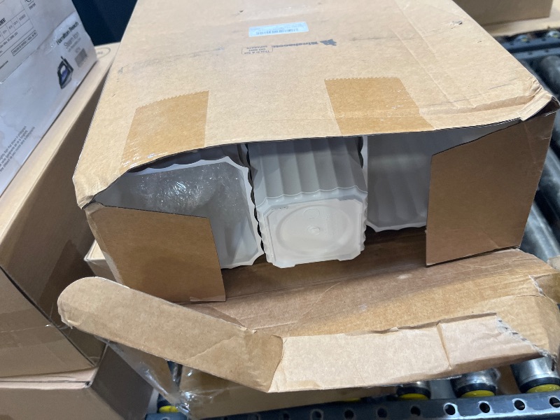 View 2 of Ninehaoou 12 Pcs White Plastic Flower Buckets