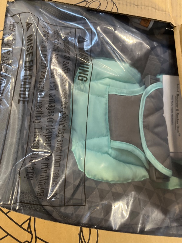 View 3 of Summer Infant 2-in-1 Bouncer & Rocker Duo, Gray and Teal