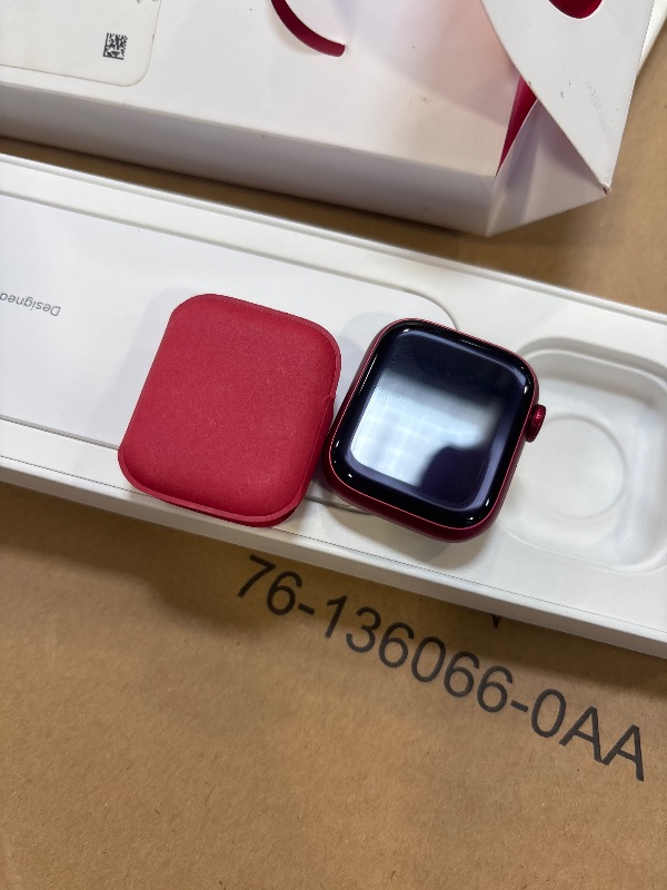 View 2 of Apple Watch Series 7 GPS 41mm Smartwatch - (PRODUCT)RED