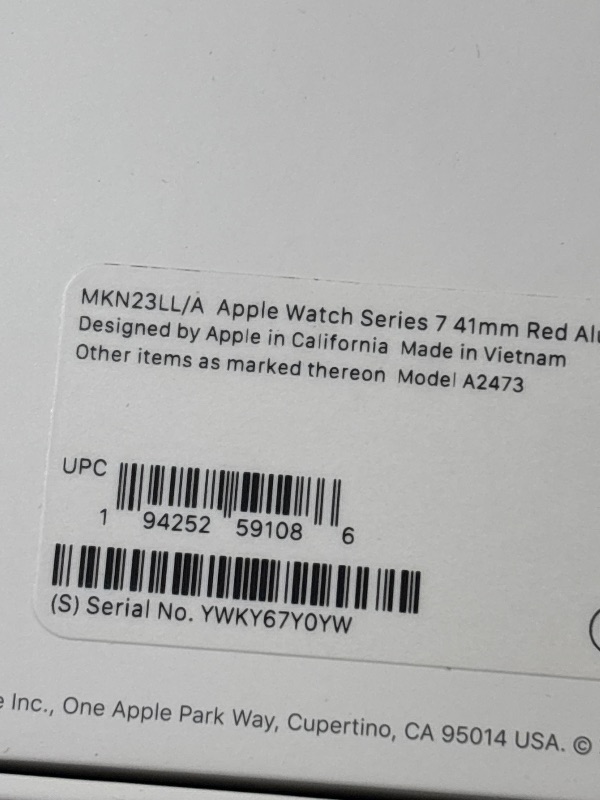 View 4 of Apple Watch Series 7 GPS 41mm Smartwatch - (PRODUCT)RED