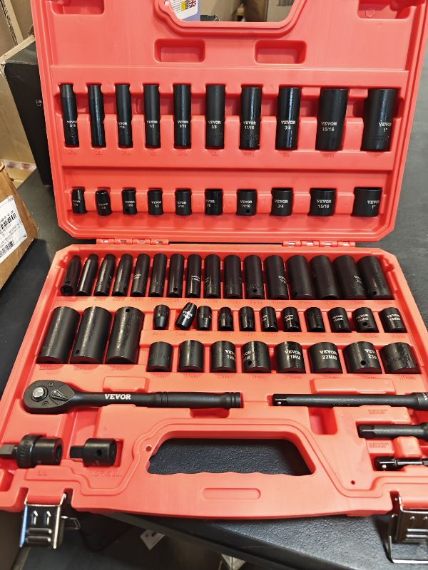 View 3 of VEVOR 64-Piece 3/8" Drive Impact Socket Set
