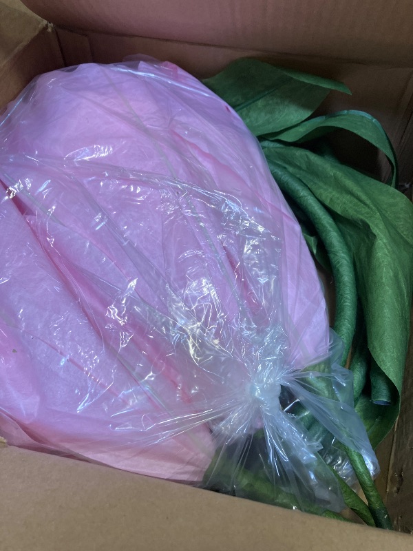 View 3 of IRNCLD Giant Artificial Paper Flower Backdrop, Pink, 67 inch
