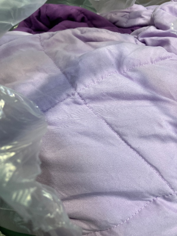 View 3 of Yescool Weighted Blanket Queen 20lbs 60" x 80" Purple
