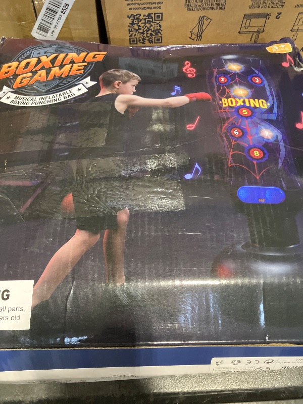 View 2 of Punching Bag for Kids, Boxing Set with Music, Light, 4 Scoring Game Modes
