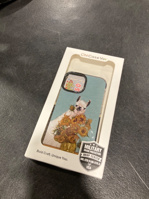 View 2 of ChiCaseVer Artistic Llama Sunflower Case for iPhone 13 mini