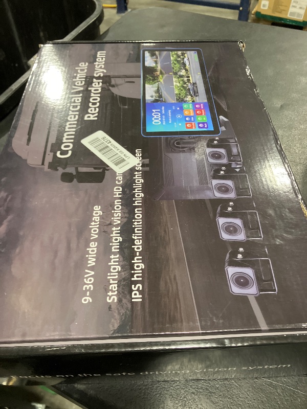 View 2 of ASLONG 4CH Backup Camera System with 10.36" Quad Split Touchscreen Monitor