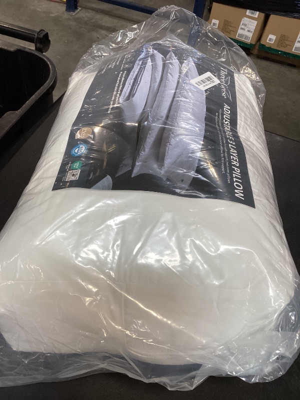 View 2 of Three Geese Adjustable Goose Feather Pillow, Queen/Standard