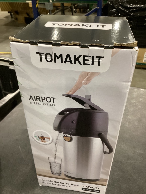 View 2 of TOMAKEIT Airpot Coffee Dispenser Thermal Carafe with Pump