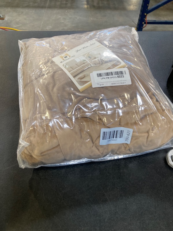 View 2 of H.VERSAILTEX Velvet 2-Piece Chair Slipcover Camel