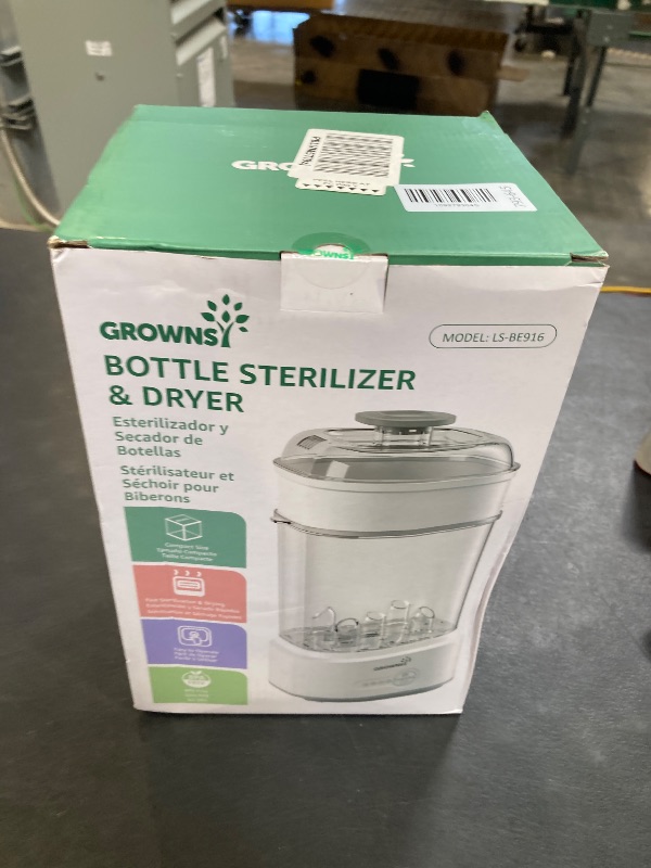 View 2 of Grownsy Compact Baby Bottle Sterilizer and Dryer with Fast Sanitization