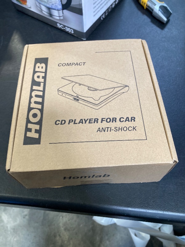 View 2 of Homlab External CD Player for Car, USB & AUX Car CD Player with Steering Wheel Remote, Plug & Play Portable CD Player for Car Without Built-in CD Drive, Anti-Shock, Hidden Cable Storage