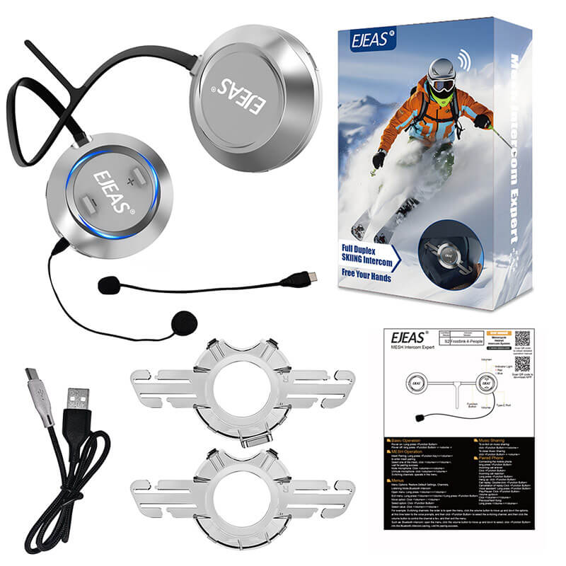 Photo 1 of Intercom System, Ideal for Ski/Snowboard/Cycling, for Any Ready Ski/Snowboard Helmet, Hands-Free Control, Waterproof, HiFi Quality, Noise Reduction