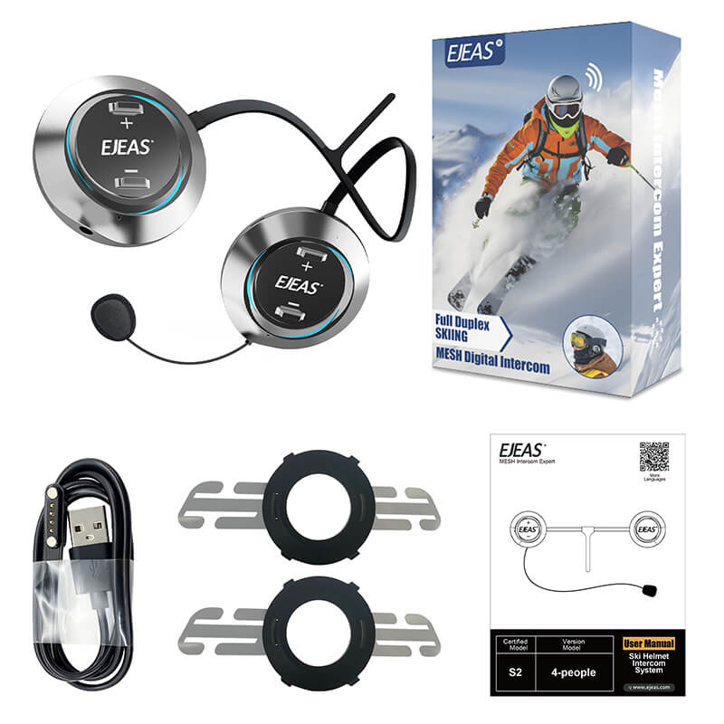 Photo 1 of EJEAS S2 SnowEagle Ski Helmet Mesh Intercom System