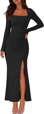 Photo 1 of MEROKEETY Womens Fall Long Sleeve Wedding Guest Formal Cocktail Maxi Dress
medium