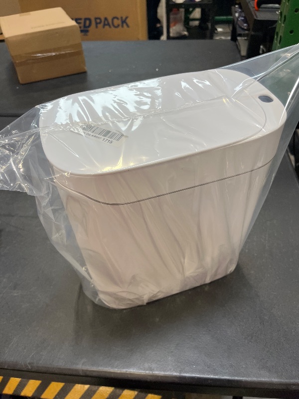 Photo 1 of CTIME Automatic Sensor Trash Can White 3 Gallon Rechargeable