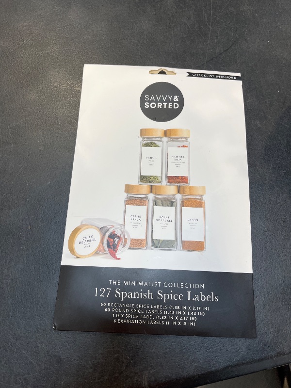 View 2 of SAVVY & SORTED 127 Spanish Spice Labels